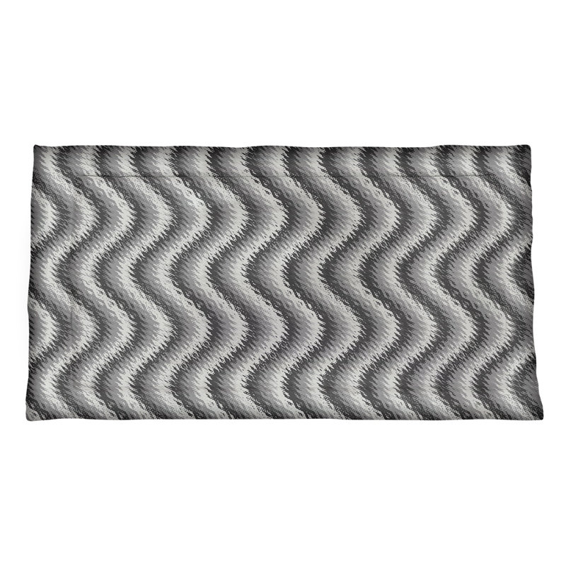 Taie décorative Katelyn Elizabeth, Simple standard, Microfibre, Noir / blanc