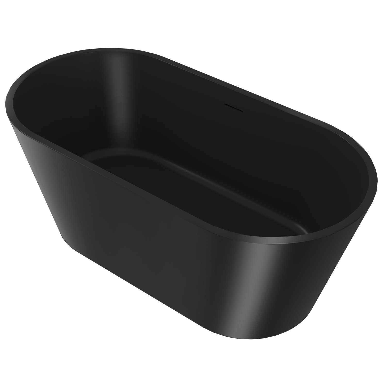 59.8 In. Acrylic Double Ended Flatbottom Freestanding Bathtub In Matte Black