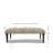 Ilminster Handmade Contemporary 100% Cotton Neutral Woven Upholstered Accent Bench