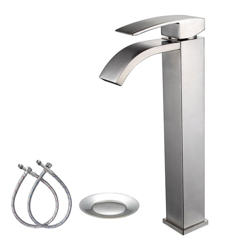 Bathroom Faucet with Drain Assembly, Brushed Nickel