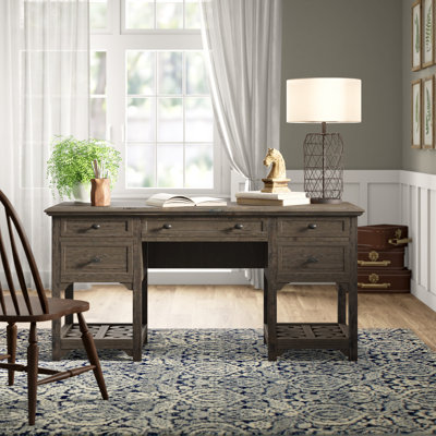 Bethel Solid Wood Base Executive Desk