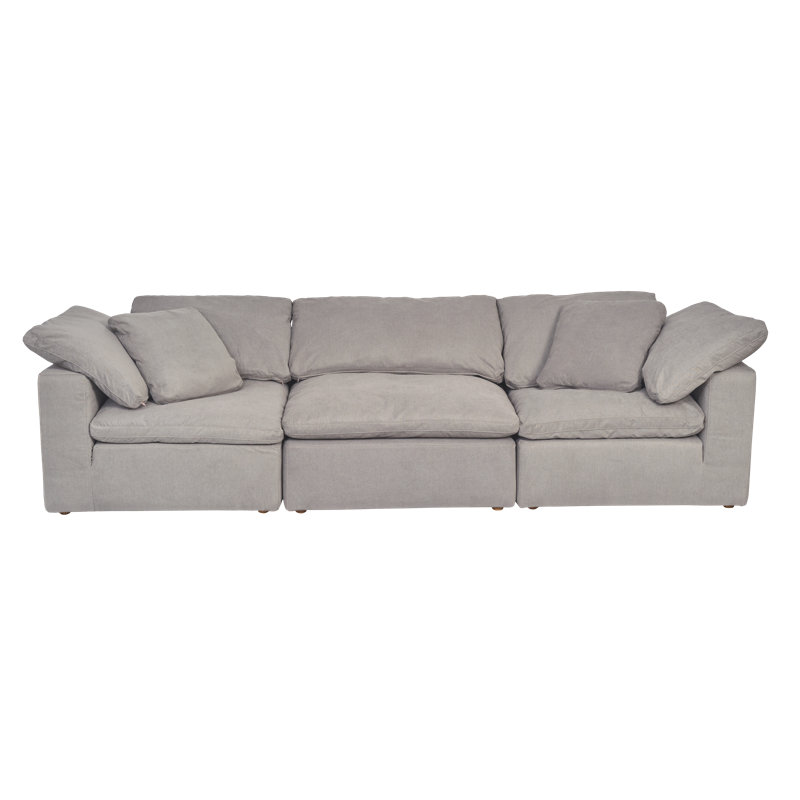 Clay MODULAR SOFA PERFORMANCE FABRIC LIGHT GREY, Light Gray