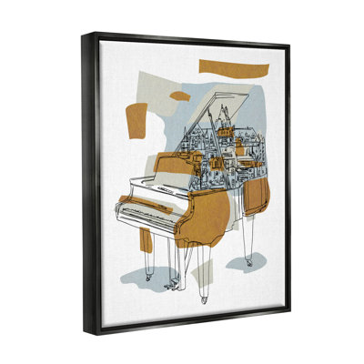 " Urban Town Grand Piano " by Melissa Wang Painting Print