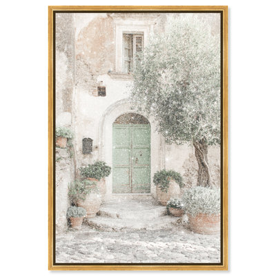 Mint Door I Canvas Architecture Print by Oliver Gal, Black Frame, 10 x 15