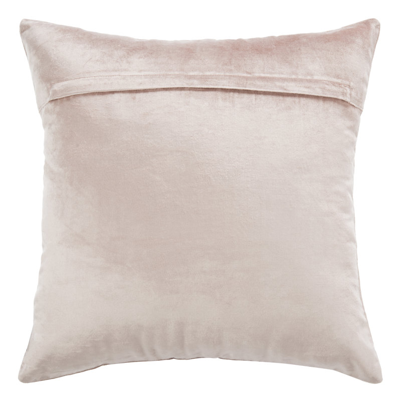 Appliqued Cotton Throw Pillow, Peach