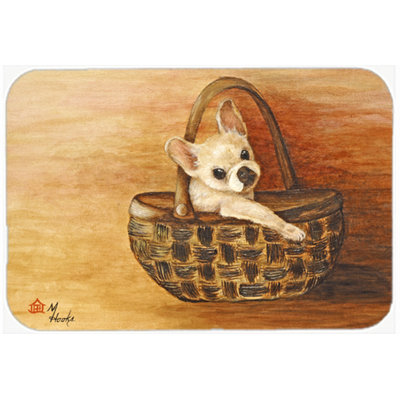 Planche à découper en verre caroline french bouledogue