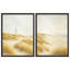 Ensemble d'art mural paysage côtier phare dune - ensemble de 2 pièces encadrées de scène de plage tranquille pour décor de salon ou de chambre à coucher bord de mer-119067131-119067133