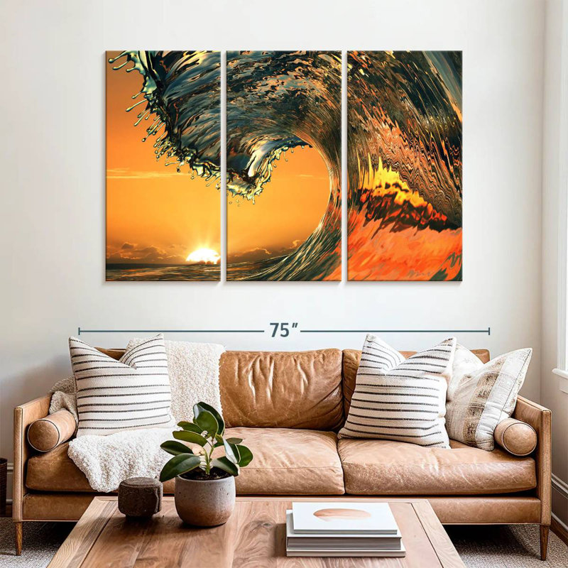 Grande vague tropicale Gillard, H 42 po x l 65 po