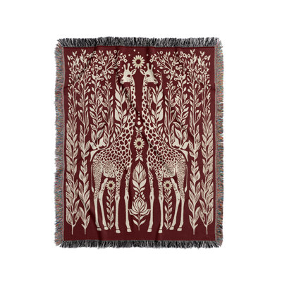 Jeté en mélange de coton Josu Giraffe