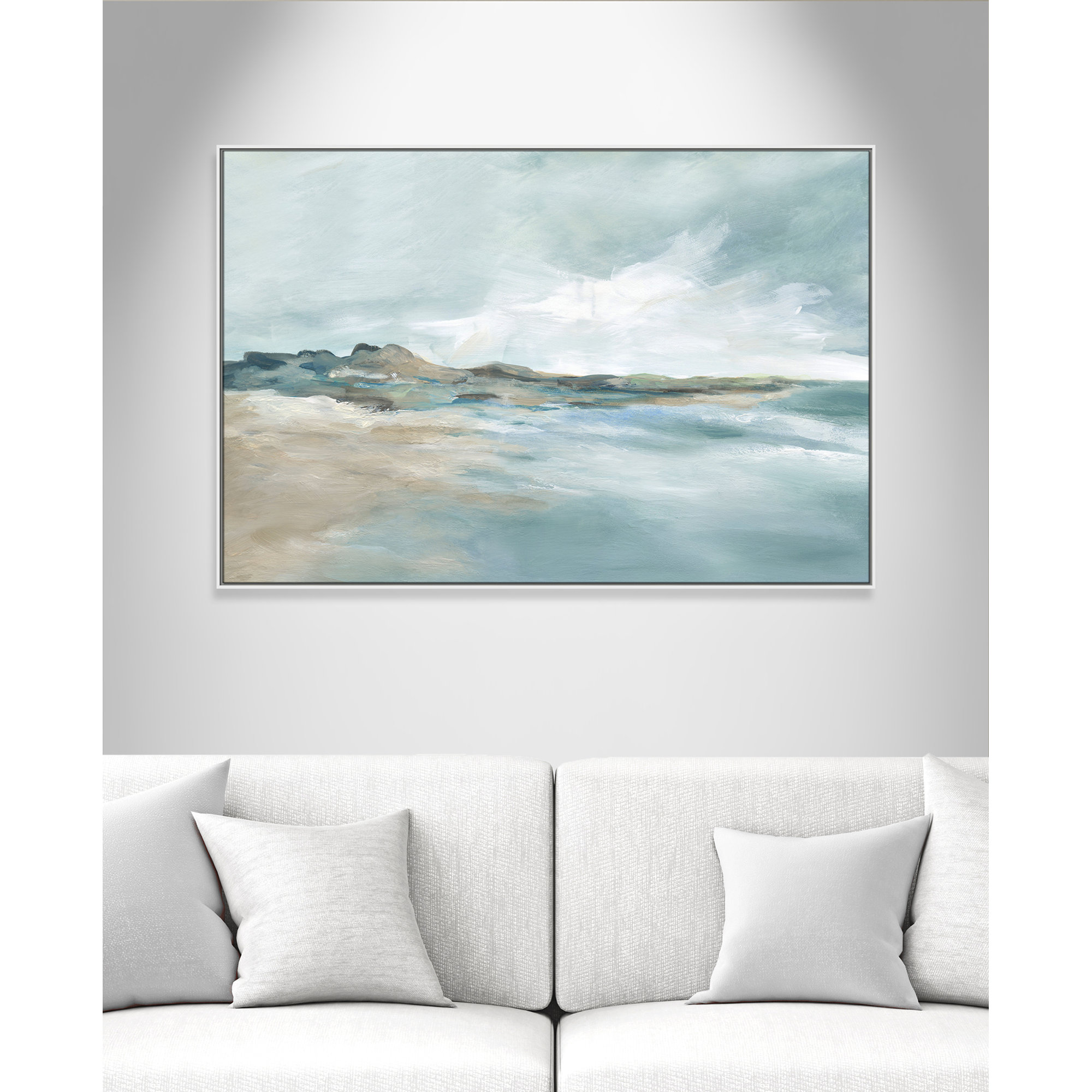 Sandpoint Print by Carol Robinson, White, 41.5" H x 61.5" W