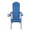 Méridienne de patio d'extérieur, de couleur bleu foncé, fabriquée en matériau HPS robuste et équipée d'accessoires en acier inoxydable 304-130490396