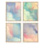 «Watercolor Rainbow Sky Clouds», reproduction encadrée de 4 pièces-90605136-90605137