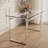 Modern Minimalist Rectangular Glass Dining Table For 4-6, Tempered Glass Top With Silver Chrome Metal Legs, Perfect For Kitchen And Living Room-1513988052
