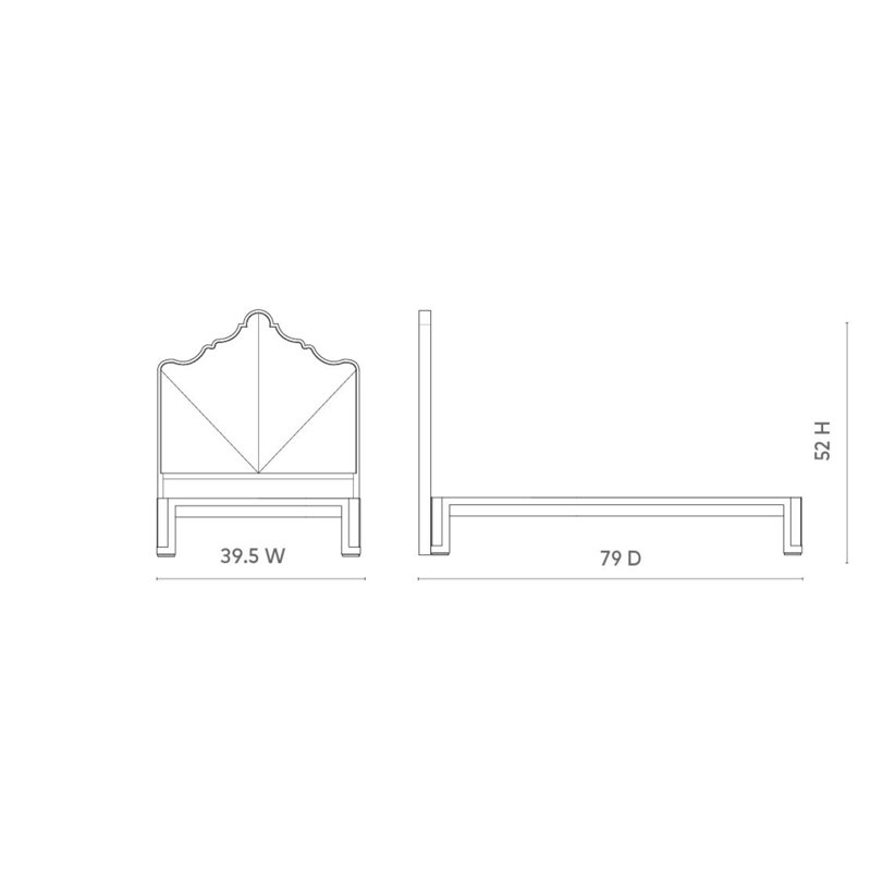 Victoria Scalloped Bed, Twin