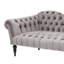 Chaise longue de luxe en tissu gris-2054573692