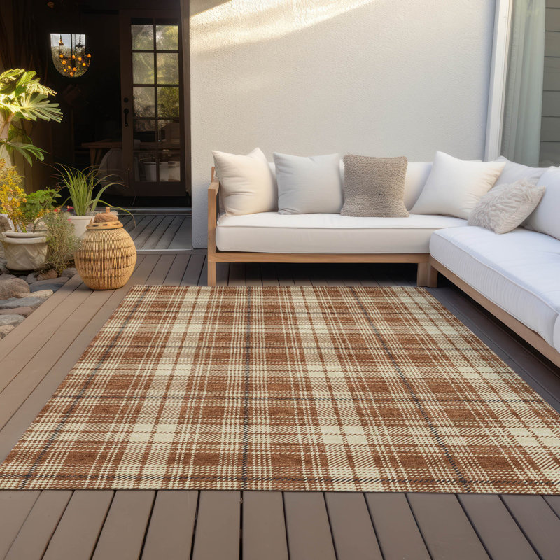 Paprika Rectangular Synthetic Flat Woven Washable Rug 2'6" x 3'10"