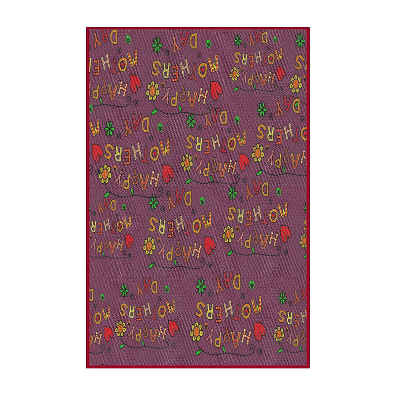 Rose/rouge bendheim Tapis décoratif, Rectangle 5 pi x 8 pi