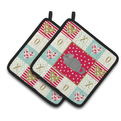 Ensemble de cuisinier poignée 2 pièces caroline trésors chinchilla love