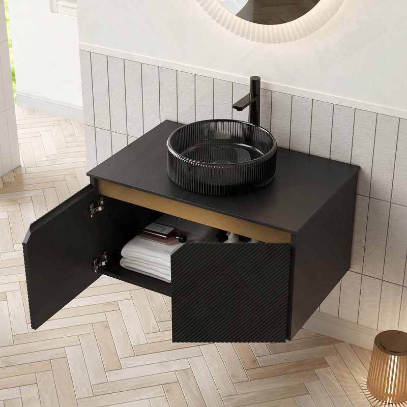 Wall Mounted Floating Bathroom Vanity with Soft Close Double Doors