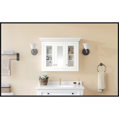35" Bathroom Medicine Cabinet With Mirror