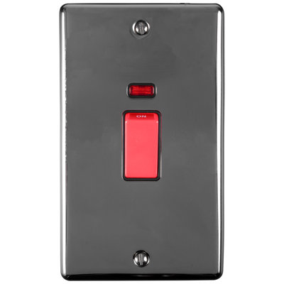 Neon Vertical Enhance Range Black Trim Wall Mounted Light Switch