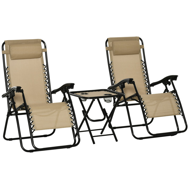 Plemons 65cm Long Reclining Double Chaise, Khaki