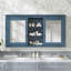 Armoire de rangement murale 55 po 2 en 1 avec tablettes réglables, charnières à fermeture en douceur, miroirs haute définition, pour meuble-lavabo, salon, rangement de chambre à coucher-945169072
