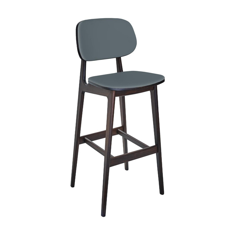  Emma Barstool - Grade 4 Coastal Reveal Seat & Upholstered Back, Brown, Coastal