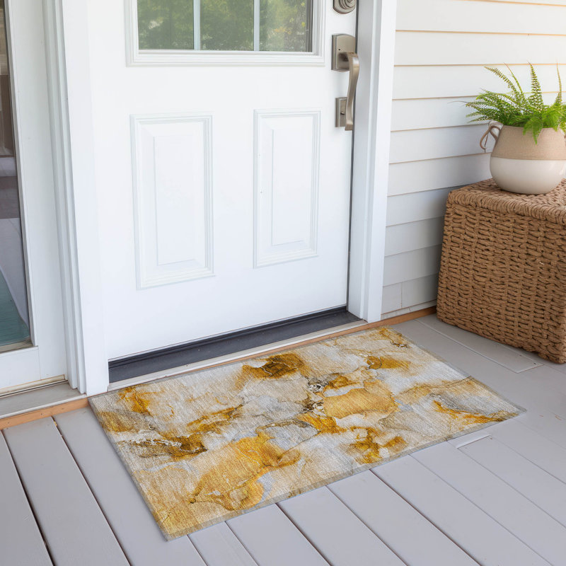 Tapis intérieur / extérieur Kinslee, Rectangle 1 pi 8 po x 2 pi 6 po