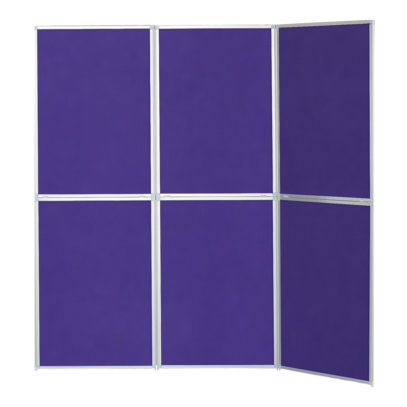  Free-Standing Bulletin Board 220cm H x 210cm W, Purple