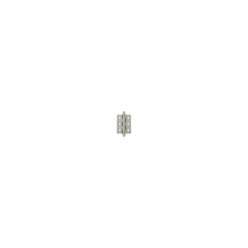 10'' x 10'' Solid Brass Traditional Hinge, Polished Nickel, 2.5" H x 2" W