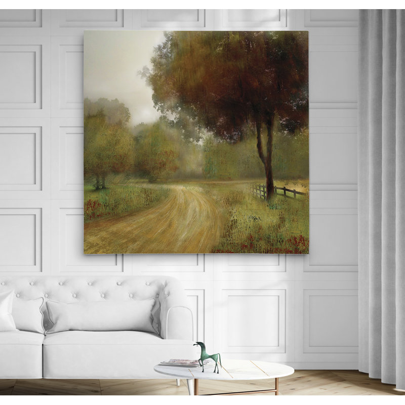 «Country Road», reproduction de peinture à l'huile, H 24 po x l 24 po x P 1,5 po, Toile tendue