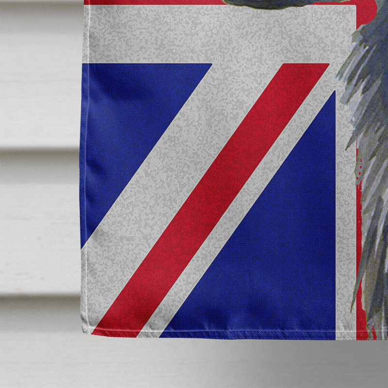 40 x 28 po en polyester britannique 2 faces english union jack drapeau maison, Flat-coated retriever