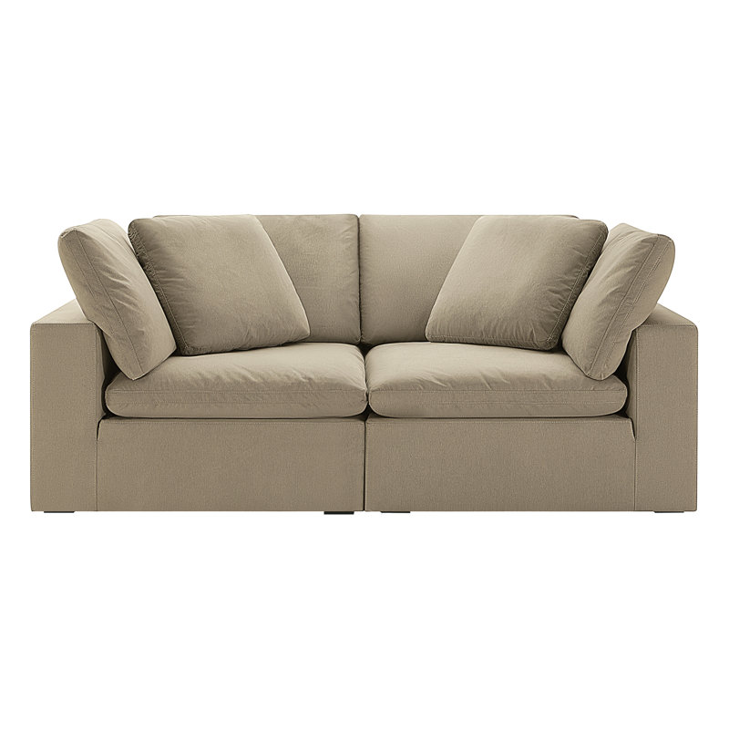 Calana Luxe 2-Piece Modular Sofa, Almond, 2 Piece