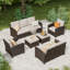 Repose-pieds d'extérieur avec coussin Sunbrella® Thavy-599723225