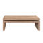 Table rectangulaire en bois naturel de 46,32 po Longueur x 23,08 de largeur, 15,84 de hauteur, minimaliste et L 47,6 po x l 23,6 po x H 16,3 po, style moderne avec finition