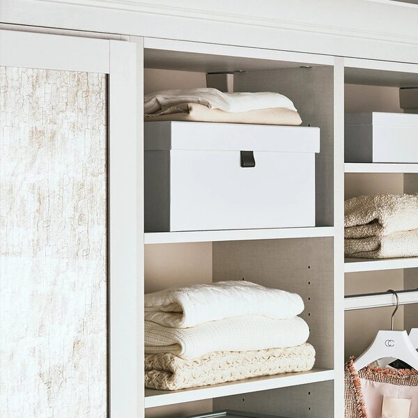 Storage Boxes for Shelves, Closet Storage Bins, Gray, 11.6'' W x
