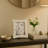 Decorative Rectangle Marble Photo Frame with Curved Edges -  Elegant Picture Frame for Entryway Table or Living Room Decor - White -365897514