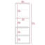 Armoire de salle de bain avec deux tablettes intérieures, deux tablettes extérieures et une porte-2128096515