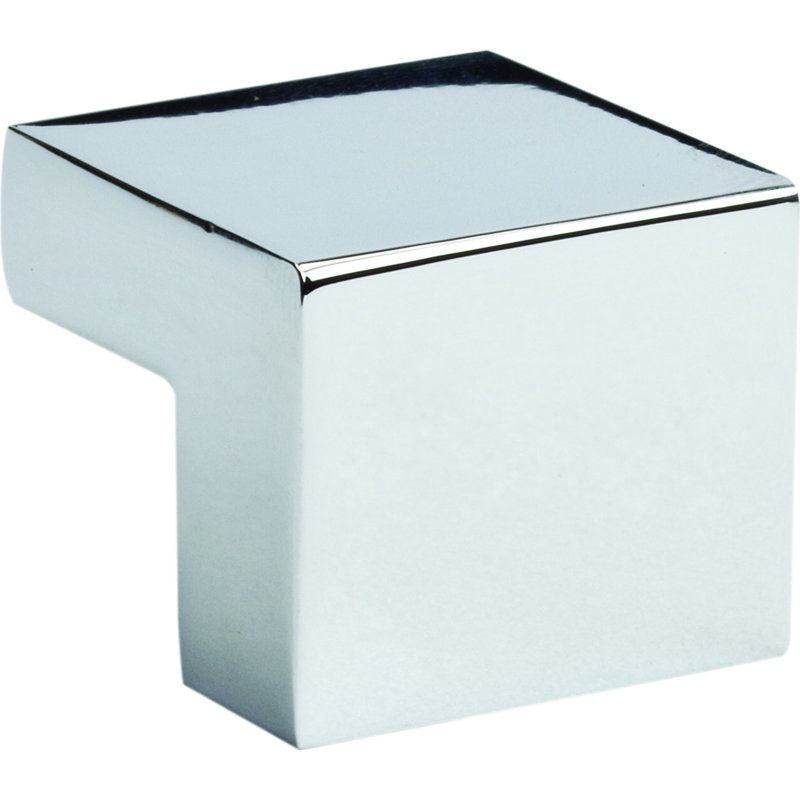 Successi 5/8" Center to Center Square Knob, Polished Chrome