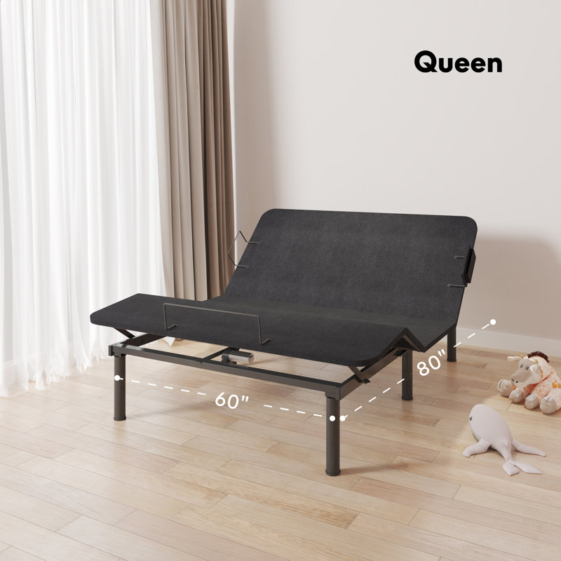 Boltz Zero Clearance Adjustable Bed Frame with Wireless Remote, Queen