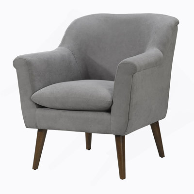 31.5" Steel Gray Woven Fabric Oversized Armchair