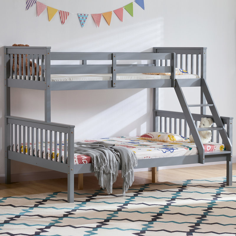 Muskoka Bunk Bed with Built-in Ladder Included, Grey