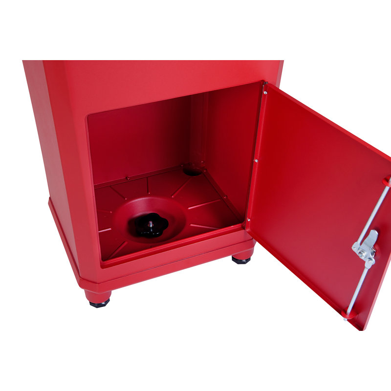 Red Aluminum Lockable Parcel Drop Box with Rotating Drum