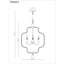Luminaire suspendu 4 lumières à DEL Jaclynn