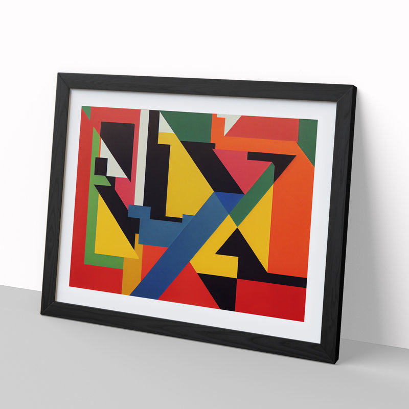 Abstract Bauhaus Vol.5 - Framed Print, Black, 46cm H x 64cm W x 2cm D