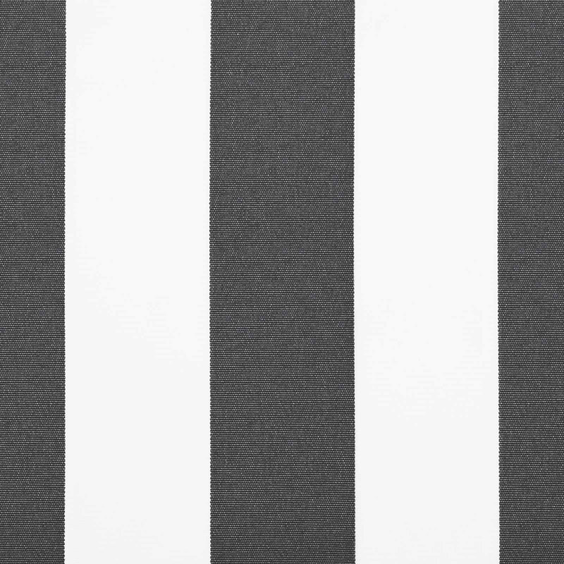 VidaXL Polyester Cover Retractable Patio Awning, 300cm W x 250cm D, Striped, White/Anthracite/White