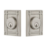 Nostalgic Warehouse Mission Plate Double Cylinder Deadbolt