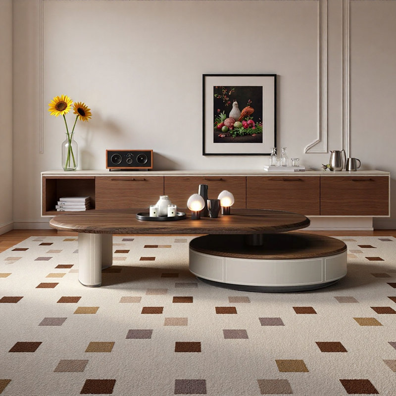 Table basse extensible ovale