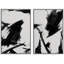 «Black Duotone Paint Stroke Landscape Abstract Shapes», 2 pièces sur toile-99016057-99016058